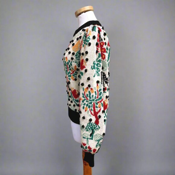 FARM Rio multi-color Mushroom Forest sweater, size S - Picture 3 of 4